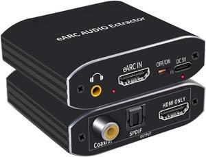 192KHz eARC Audio Extractor Converter HDMI 2.1 ARC Support - HDCP 2.3 - DTS-X,Dolby@5.1, DTS@5.1, Dolby AC3,DSD,PCM,LPCM Support
