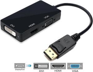 Displayport Dp to Hdmi vga dvi Male to Female 3-in-1 Adapter Converter Cable For pc