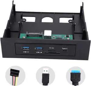 Card Reader,USB3.1 / Type C Interface with USB3.1 C Panel + Dual USB3.0 + TF/SD Card Reader
