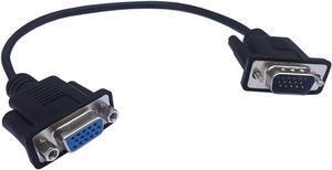 1ft VGA SVGA 15 Pin HD15 Male to Female Adapter Video Monitor Extension Cable for PC Laptop TV Porjector