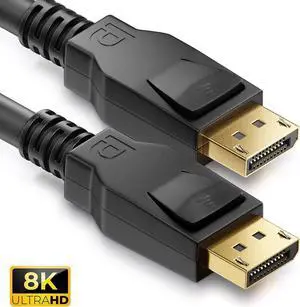 DisplayPort 1.4 Cable, 32.4Gbps High-Speed, DisplayPort Cable 1.4 Support 8K@60Hz, 4K@144Hz, Dynamic HDR and 3D for Gaming Monitor, PC, Gold-Plated Plugs, 3.3 Feet, Black