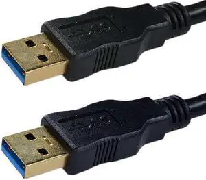 (15 Feet) USB 3.0 SuperSpeed Male A to Male A Cable Gold Connector, 28AWG