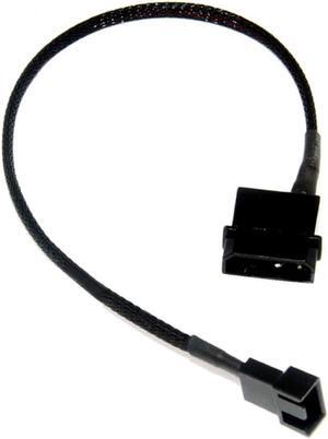 2 Pack 4-Pin (Actual 2-Pin) Molex to 3 Pin 12V PC Case Fan Power Adapter Cable, 3-Pin or 4-Pin (PWM Connector) to Molex Computer Case Fan Power Adapter Cable