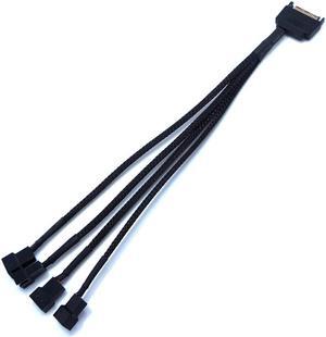 5Pcs 15 Pin SATA to 4X 3 or 4 Pin Fan Connector 12V Power Cable Adapter