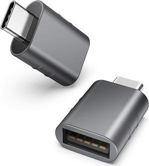 USB C to USB Adapter (2 Pack) Thunderbolt 3 to USB 3.0 Adapter Compatible with MacBook Pro 2019 and Before MacBook Air 2020 XPS and More Type C Devices Space Grey