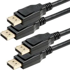 8K DisplayPort to DisplayPort 1.4 Cable DisplayPort Cable 6ft 2-Pack DP to DP Cable Cord with [1440P@144Hz 1080P@240Hz 4K@120Hz 8K@60Hz] & HDR Support -Gold