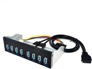 8 Port USB Hub USB3 5.25 USB 3.0 Front Panel Splitters USB 3.0 Hub for USB3.0 HUB Splitter Hubs for Computer