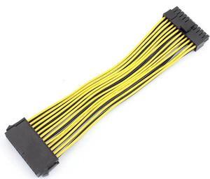 20cm 24Pin Power Supply Cable 20+4Pin Motherboard Adapter Extension Cables Cord Extended Line 18AWG for BTC RIG Miner Mining
