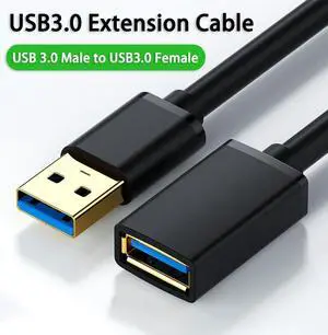 USB Extension Cable 6.6 ft - USB 3.0 Extension Cable USB Male to Female Extension Cable for USB Flash Drive, Card Reader, Hard Drive, Keyboard,Mouse,Playstation, Xbox, Printer, Webcam