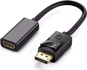 DisplayPort to HDMI Adapter DP to HDMI Adapter Cable Male to Female Support 1080P 3D for Display Port Enabled Desktops and Laptops to Connect to HDMI Displays Adapter