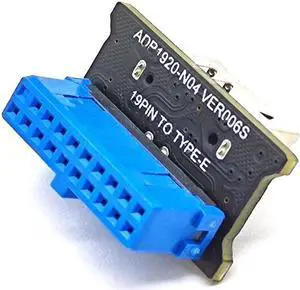 USB 3.0 Internal 19 Pin Header to USB 3.1 Type-C (20 Pin) Key E Adapter Card for USB Type-C Port