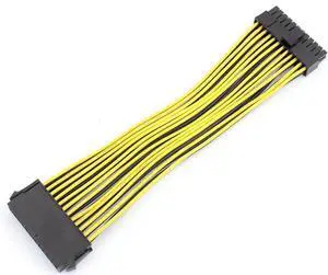 20cm 24Pin Power Supply Cable 20+4Pin Motherboard Adapter Extension Cables Cord Extended Line 18AWG for BTC RIG Miner Mining