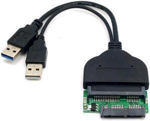 1set USB 3.0 to SATA 22Pin & SATA to Micro SATA Adapter for 1.8" 2.5" Hard Disk Driver With Extral USB Power Cable