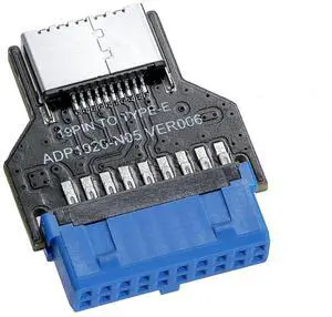 USB 3.0 19PIN Header to Type-E Front A-Key Interface-Extend USB Ports to PCs Front Panel USB Ports(9PIN to Type-E)