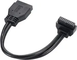 USB Extension Cable USB 3.0 Motherboard Front 19 Pin Male to Female Extension Cable High Speed Connector (The Interface Faces Inward)