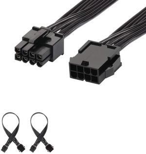 8 Pin PCI Express Power Extension Cable (2 Pack), Durable PCIe Power Extension Cable, 12 inch