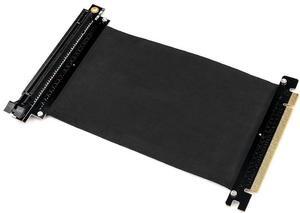 L-shaped, 90 degrees PCI Express x16 to PCIE x16 Male to Female Graphics Card Riser PCI E PCIE3.0 PCI-E 16x Ribbon Extension Cable for Mining