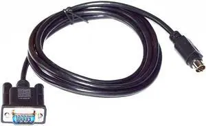 VGA 15-PIN MALE TO S TERMINAL MINI DIN 8-PIN VIDEO ADAPTER CABLE, VGA 15-PIN TO MD 8-PIN TV BOX TO COMPUTER GRAPHICS CARD CABLE 3M Length