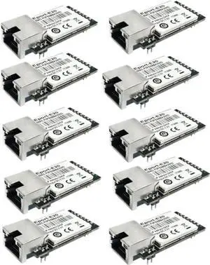 Eport-E20 Network Server Port FreeRTOS TTL Serial to Ethernet Embedded Module DHCP 3.3V DHCP TCP IP Telnet Converter MCU (10pcs)