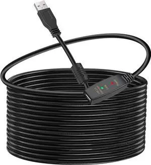 Vszerda  USB 3.0 Extension Cable 100 FT, USB 3.0 Extender Male to Female Cord with Signal Booster Compatible with Oculus Quest 2, Rift Sensor, Steam VR, Gaming PC, Printer 100 ft.