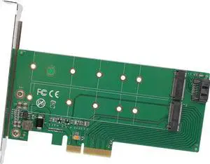 M.2 M-Key SSD PCI-Express 2.0 x4 Adapter or M.2 B-Key SSD to SATA Interface Adapter Card