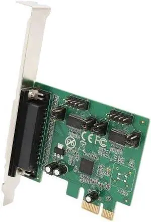 2 Port Parallel 1 Por Serial PCIe x1 Card, PCI Express to DB25 and DB9 with Low Bracket, Support SPP / PS2 / EPP/ECP Modes RS232 / RS485 / RS422 and Centronics Interface SI-PEX50103