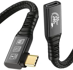 USB4 Cable, with Thunderbolt 4 Cable, 240W Charging Cable, 40Gbps Data Cable, 8K @ 60Hz 4K120Hz HDR, PD3.1, USB C to USB C Cable, M1 M2 M3 SSD Laptops Monitor 6.6ft