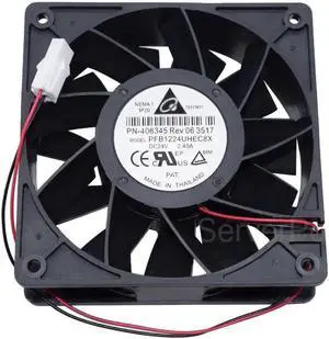 Well Tested Cooler PFB1224UHEC8X 12038 24V 2.40A 2 Wires Large Air Volume Inverter Cooling Fan