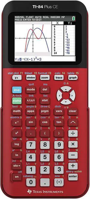 Texas Instruments TI-84 Plus CE Color Graphing Calculator, Radical Red