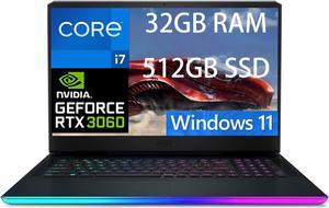 MSI GE76 Raider 17 Gaming Laptop 173 FHD 1920 x 1080 144Hz Intel Core i711800H 8 Core NVIDIA GeForce RTX 3060 6GB 32GB DDR4 512GB PCIe SSD WiFi6 Windows 11