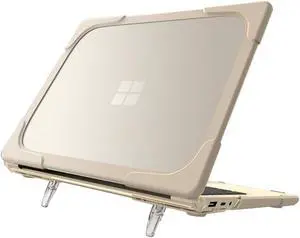 Laptop Case for Microsoft Surface Laptop 4 13.5 inch TPU and PC Cover Hard Duty Rugged Protective Shockproof Drop Resistant Shell with Kickstand Khaki