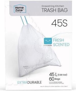Simplehuman Code F Custom Fit Drawstring Trash Bags 25 Litters (60 Count)