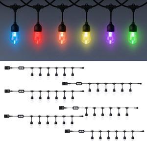 Landia Home 48ft Indoor & Outdoor Smart RGB LED String Light, Waterproof, and Works with Alexa/Google Assistant, App Control