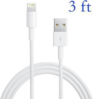 Apple iPhone Compatible USB-A to 8 Pin Charging Cable (3FT, 1M)  White