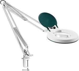 Magnifying Lamp with Stand,5X Diopter Real Glass Lens,12w