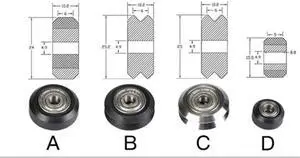 1pc CNC Openbuilds Wheels Plastic POM Small Big Passive Round wheel derlin wheel for V-Slot C-Beam CR-10 ender3d printer parts
