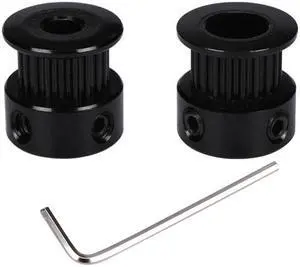 BIQU Latest GT2 Black Color Aluminum Timing Belt pulley 20 teeth for 3D printer GT2-6mm Width Timing Belt RepRap 3D Printer