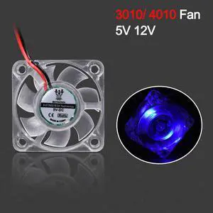 BIGTREETECH 3010 4010 Fan LED Cooling Fan 30MM 12V 5V 2Pin DC Cooler Small Cooling Fan lights 3D Pinter Parts For j-head hotend
