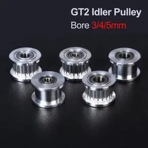 GT2 Idler Timing Pulley 20 Tooth With/without Teeth Wheel Bore 3/4/5mm 3D Printer Parts For Prusa i3 MK3 GT2 Belt
