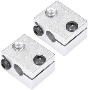 BIQU V6 Aluminium Heat Block for 3D V6 Bowden & Direct J-head heat Block compatible with M6 Nozzle for 3D printer
