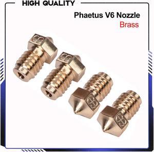 Phaetus V6 Nozzle Brass 1.75MM Filament 0.2/0.4/0.5/0.6/0.8mm 3D Printer Parts For E3D V6 Hotend Extruder Prusa i3 MK3 Printer