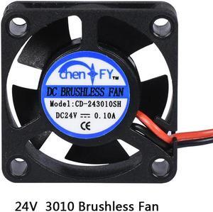 3010s 30MM 30 x 30 x 10MM 24V 2Pin DC Cooler Small Cooling Fan FOR 3D PRINTER PART
