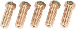 10PCS Volcano 3D printer All metal brass 3D Lengthen extruder nozzle 0.6/0.8/1.0/1.2mm For 1.75/3mm supplies