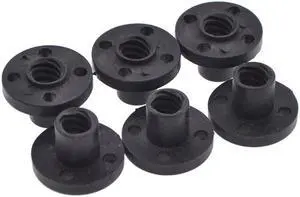 Funssor 5 Pcs Black TR8 Lead Screw POM nut TR8x2/TR8x4/TR8x8 Trapezoidal Screw Nuts Delrin Nuts 8mm
