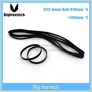 For 3D Printer part  Ultimaker2 UM2 synchronous belt closed loop rubber 4*GT2-6mm Belt 610mm 2*200mm 3D0100*4+3D0101*2