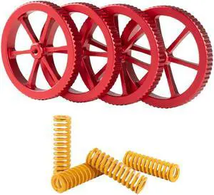 CREALITY 3D Printer Accessories 4Pcs/Lot Large Red Hand Twist Leveling Nut+4 Pcs Spring For CREALITY 3D Printer