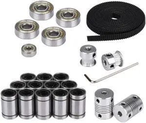 3D printer parts GT2 Belt reprap movement kit GT2 belt pulley gear 608ZZ bearing LM8UU 624ZZ bearing 3D printer part