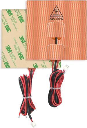 V0 / 0.1 silicone heating bed 100x100mm  heater pad 3D printer accessories 24V 60W