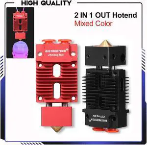BIGTREETECH 2 IN 1 OUT Hotend mixed Color 3D Printer Parts J-head Hotend 12V/24V 1.75mm for Titan MK8 Extruder upgrade kit