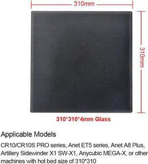 3D Printer Platform Ultrabase Heat Bed Build Surface Glass Plate 310x310 220MM for Ender 3 Upgrade Parts MK2 MK3 Hotbed Sticker